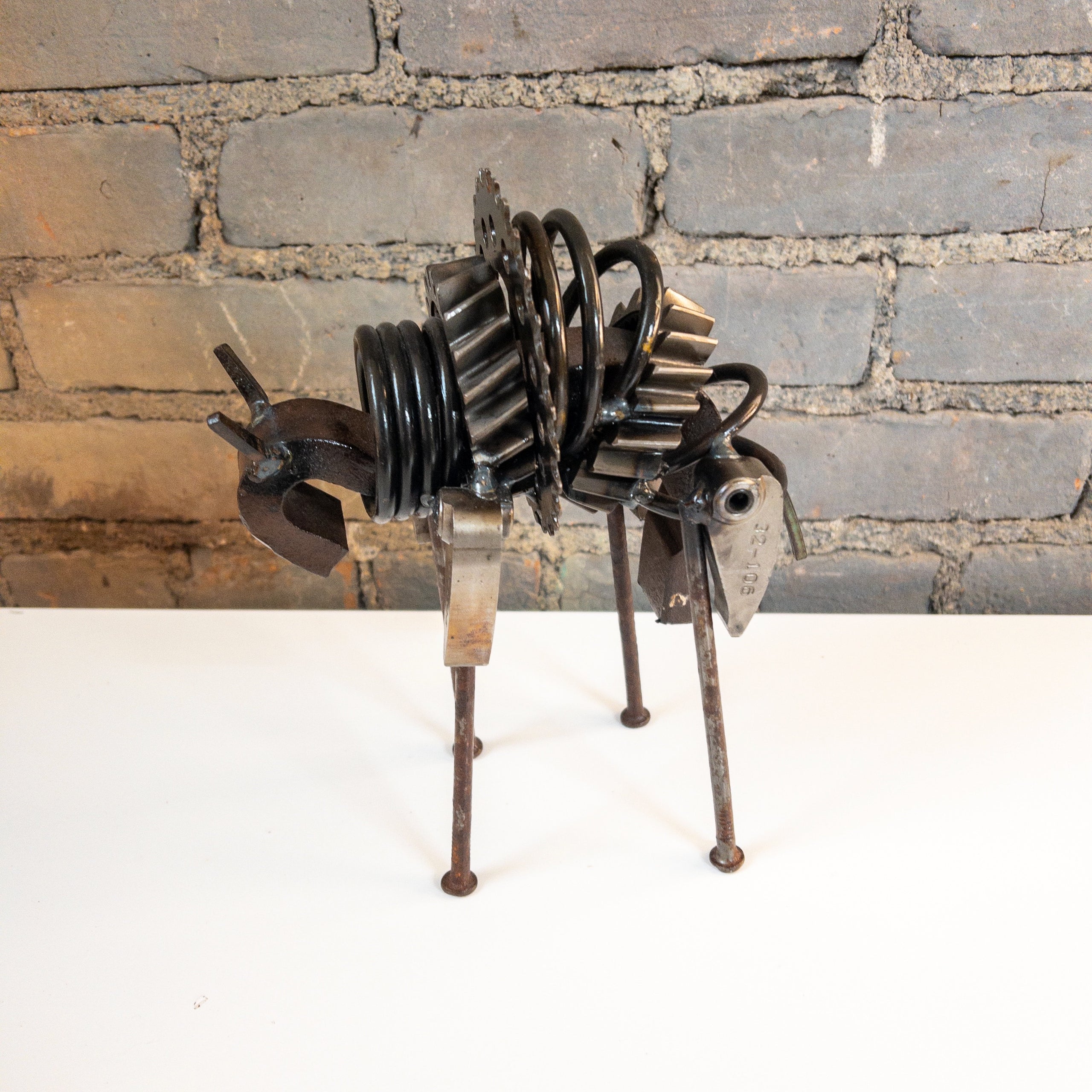 Metal shops Art Buffalo Bison, Junk Iron Art, #1